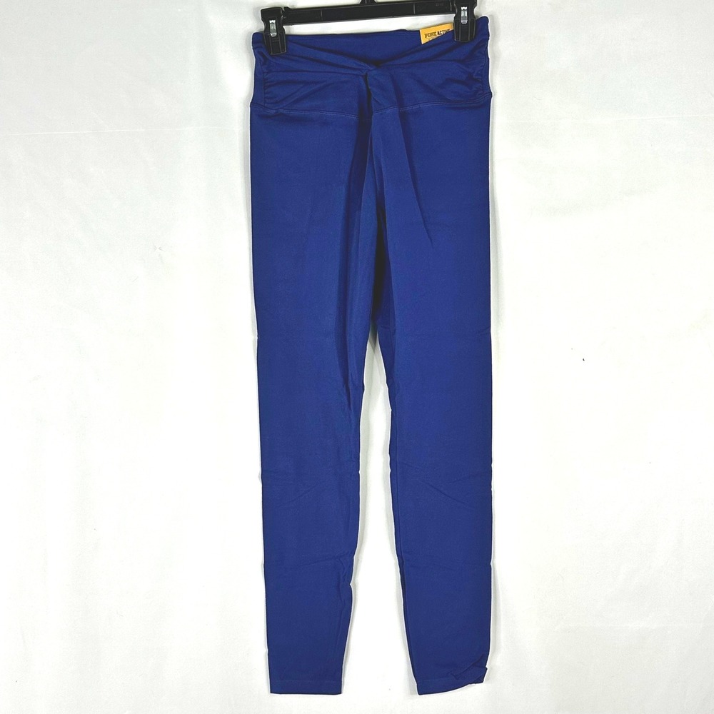PINK Victoria's Secret Women M Leggings Blue High Waist Cotton Athleisure NWT